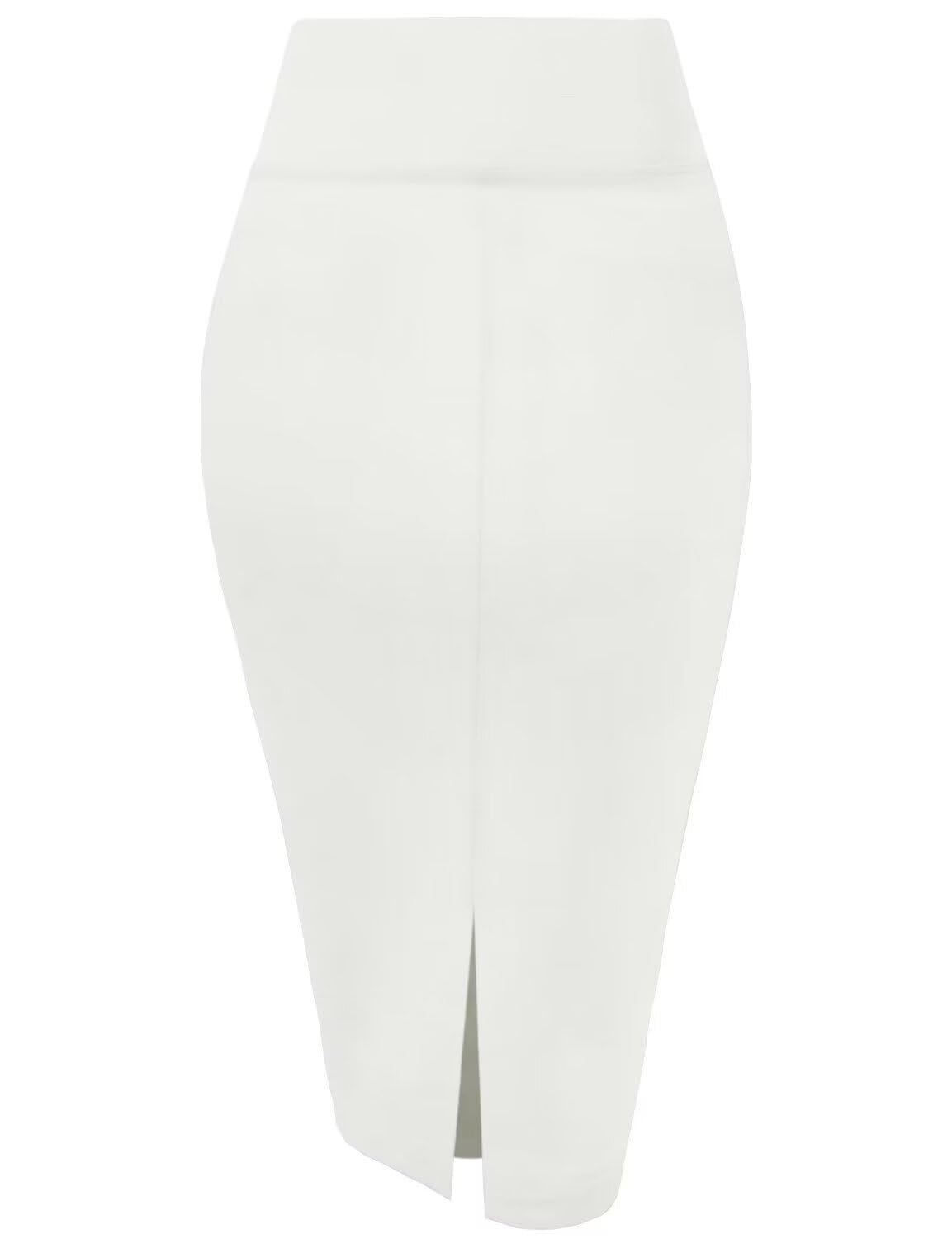 Hybrid & Company H&C Women Premium Nylon Ponte Stretch Office Pencil Skirt Made Below Knee Made in The USA