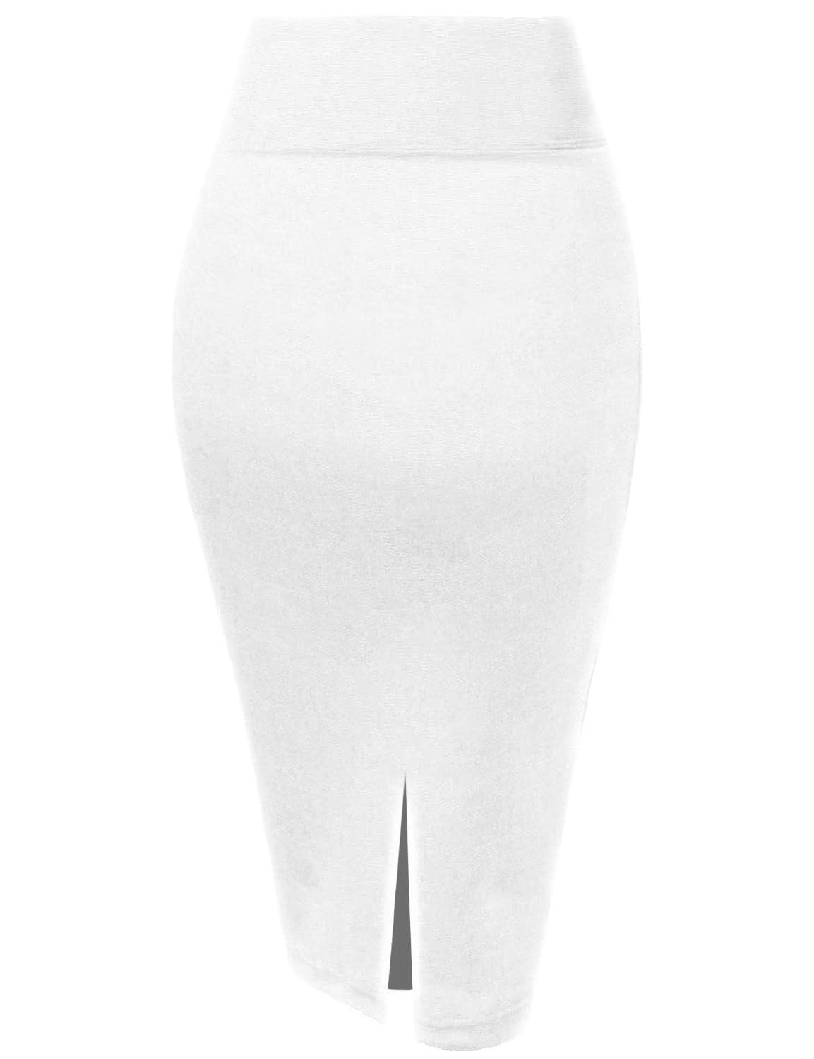 Hybrid & Company H&C Women Premium Nylon Ponte Stretch Office Pencil Skirt Made Below Knee Made in The USA