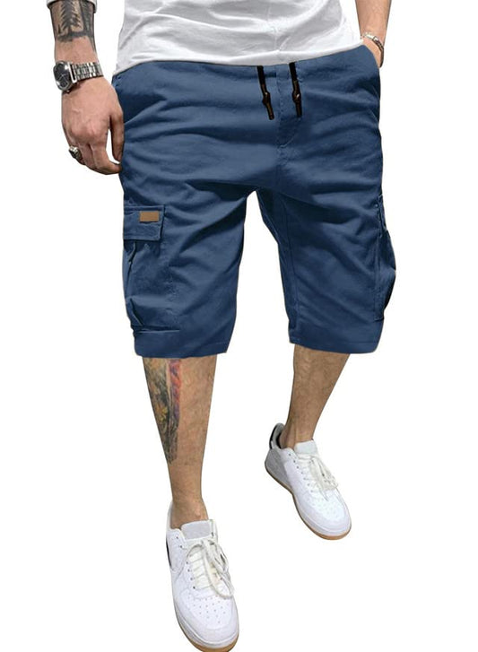 JMIERR Men's Cargo Shorts with Pockets Relaxed Fit Drawstring Golf Shorts Men Casual Stretch Shorts Twill Beach Shorts