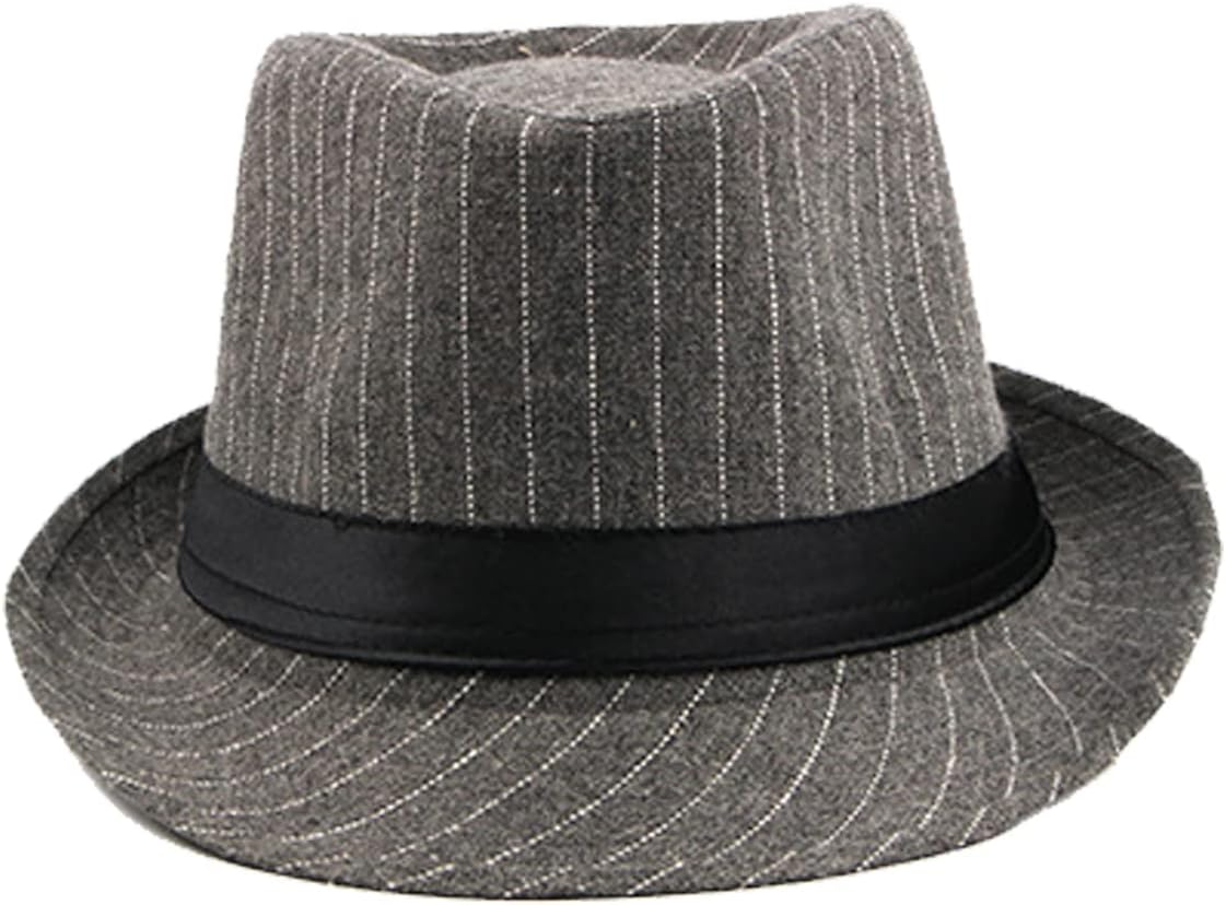 Nanwansu Unisex Classic Manhattan Structured Gangster Trilby Fedora Hat