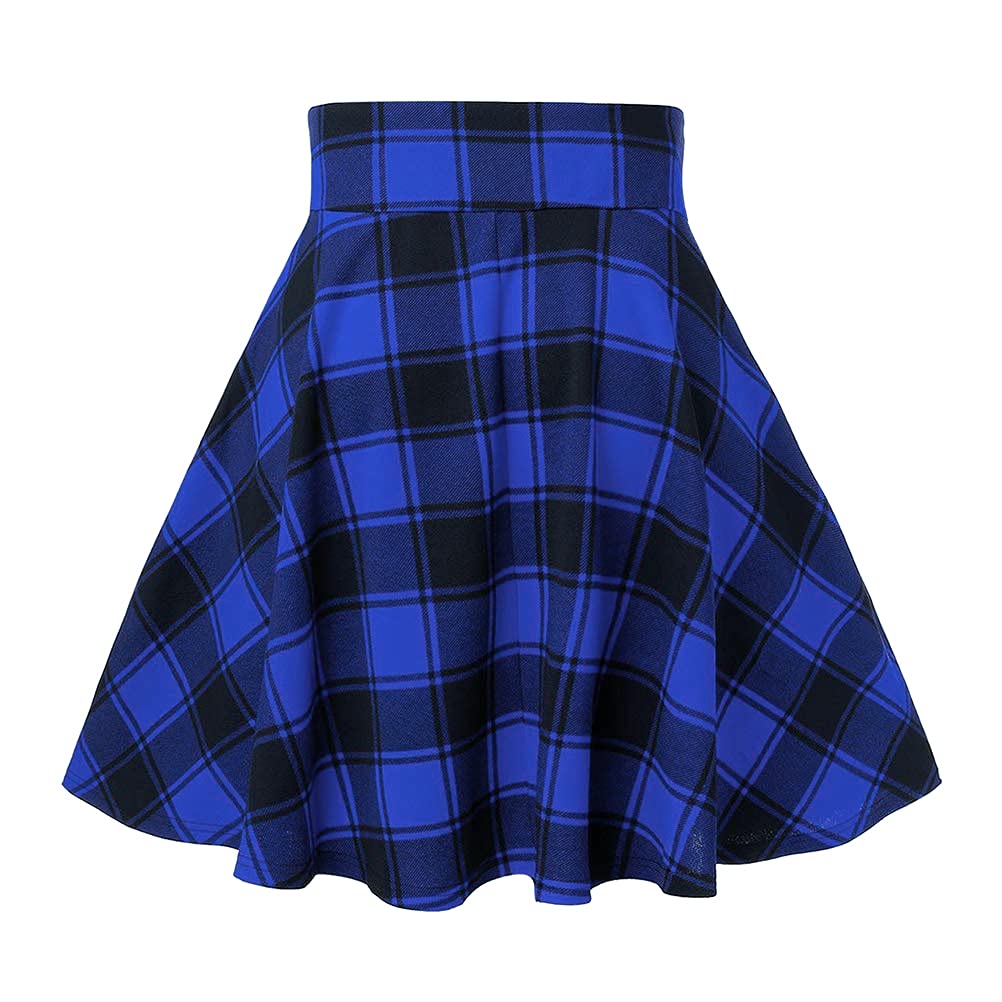 IDEALSANXUN Gothic Plaid Mini Skirts for Womens Short High Waist Plaid Skirts