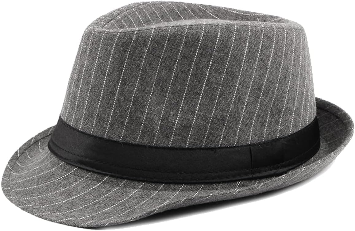 Nanwansu Unisex Classic Manhattan Structured Gangster Trilby Fedora Hat