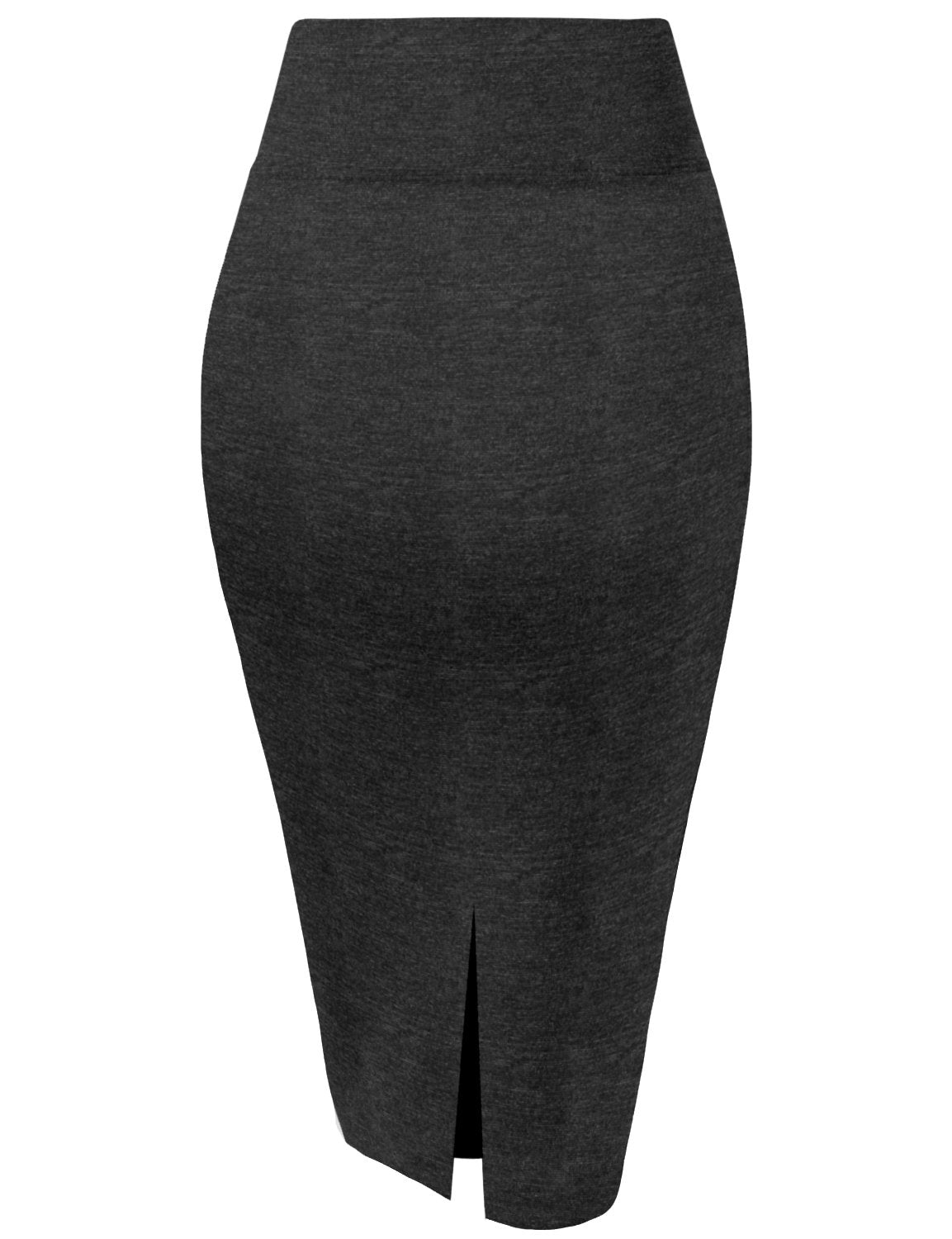 Hybrid & Company H&C Women Premium Nylon Ponte Stretch Office Pencil Skirt Made Below Knee Made in The USA