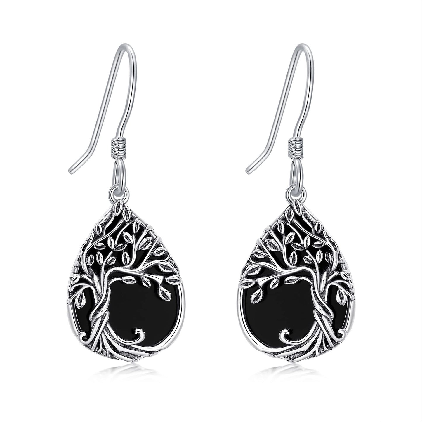 Tree of Life Earrings Sterling Silver Celtic Tree of Life Dangle Drop Earrings for Women Jewelry