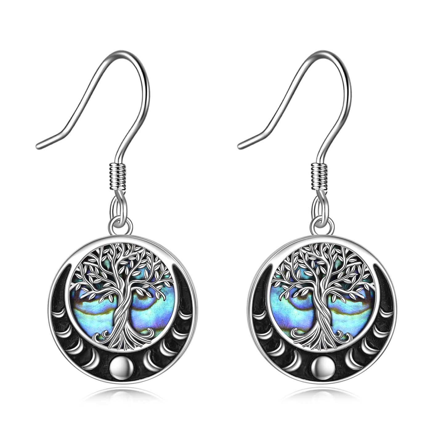 Tree of Life Earrings Sterling Silver Celtic Tree of Life Dangle Drop Earrings for Women Jewelry