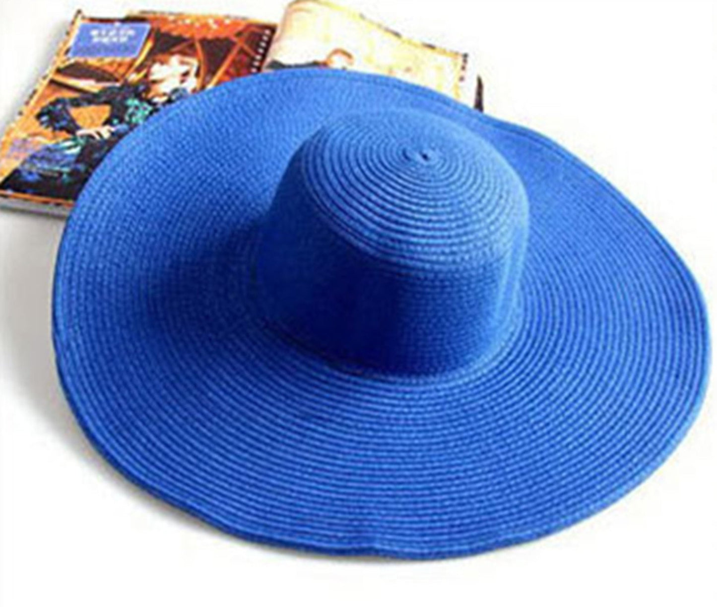 Baonmy Women’s Ridge Wide Brim Sun Hat Beachwear Summer Straw Hat