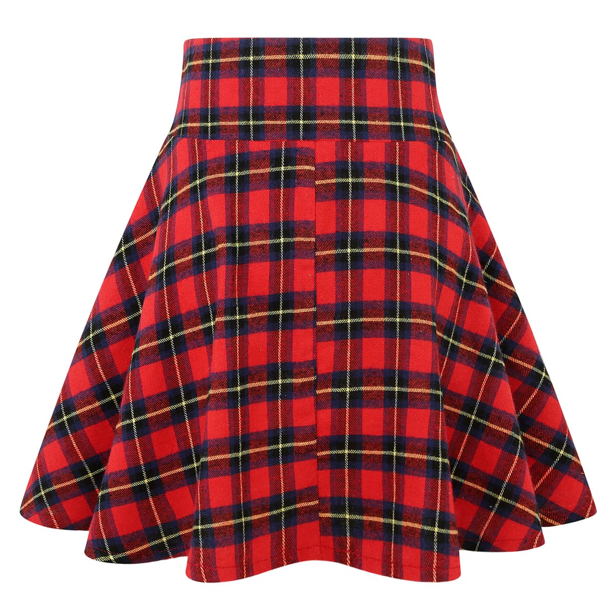 IDEALSANXUN Gothic Plaid Mini Skirts for Womens Short High Waist Plaid Skirts