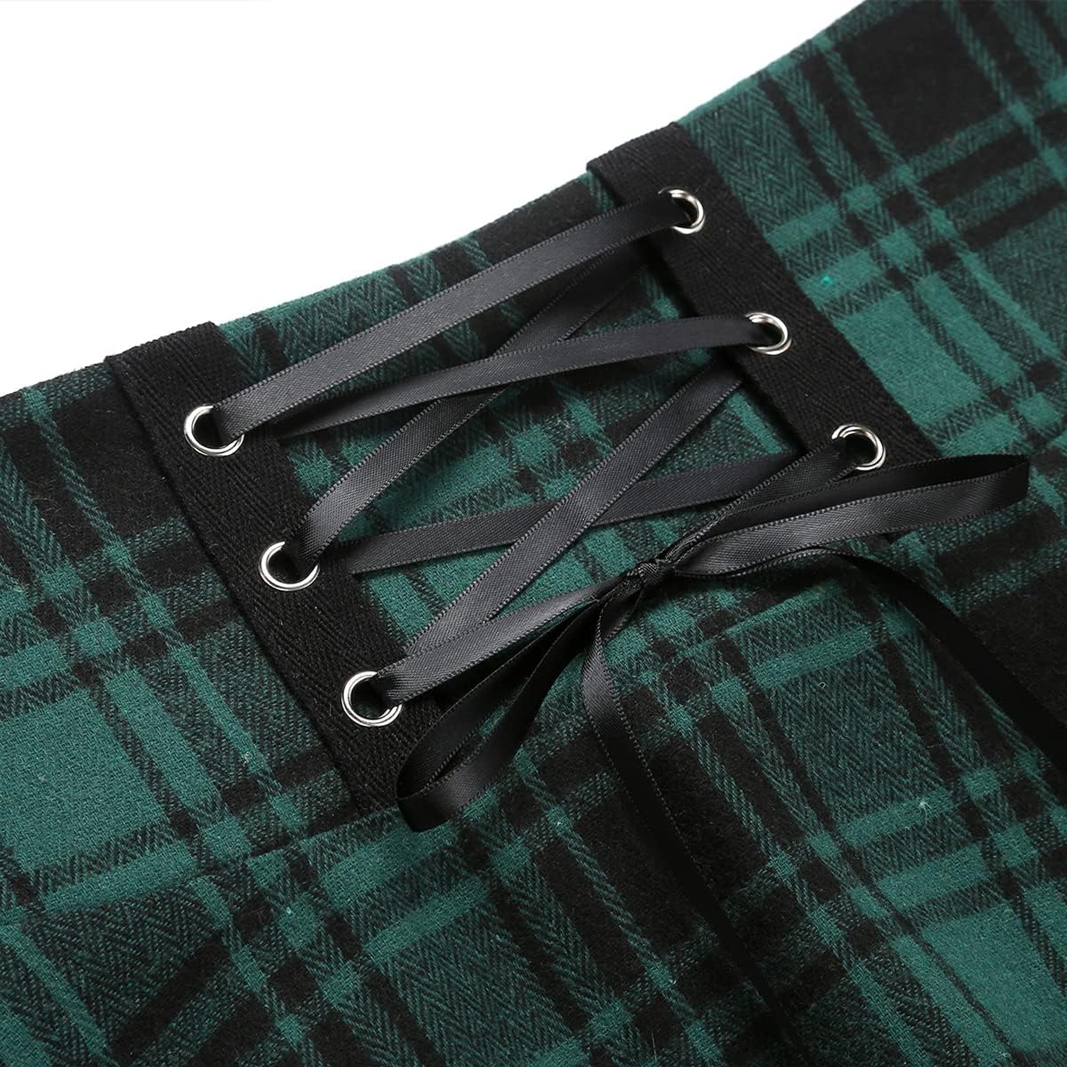 IDEALSANXUN Gothic Plaid Mini Skirts for Womens Short High Waist Plaid Skirts