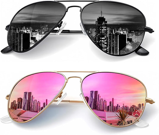 KALIYADI Classic Aviator Sunglasses for Men Women Driving Sun glasses Polarized Lens UV Blocking