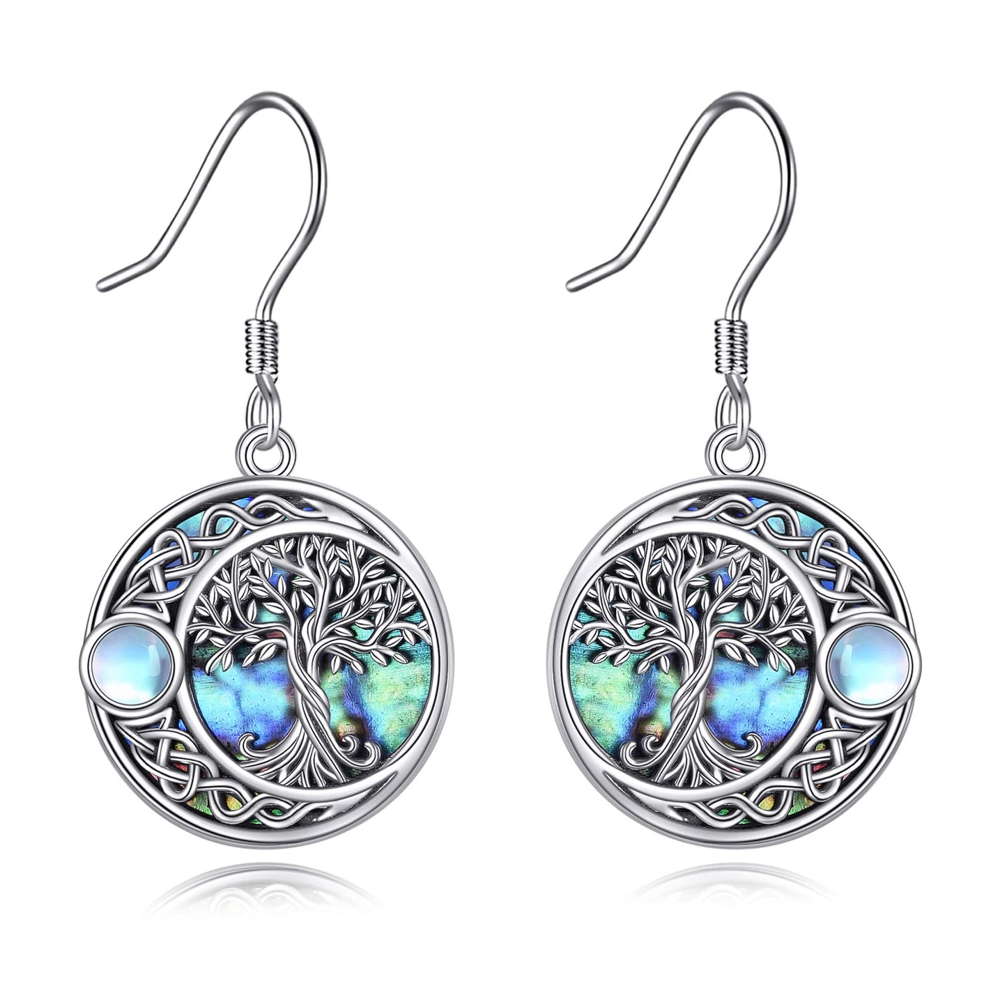 Tree of Life Earrings Sterling Silver Celtic Tree of Life Dangle Drop Earrings for Women Jewelry