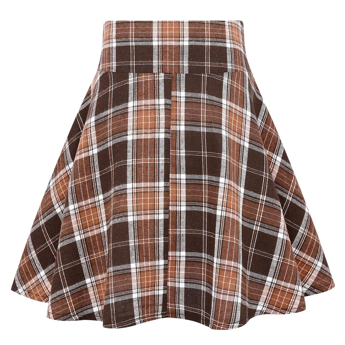 IDEALSANXUN Gothic Plaid Mini Skirts for Womens Short High Waist Plaid Skirts