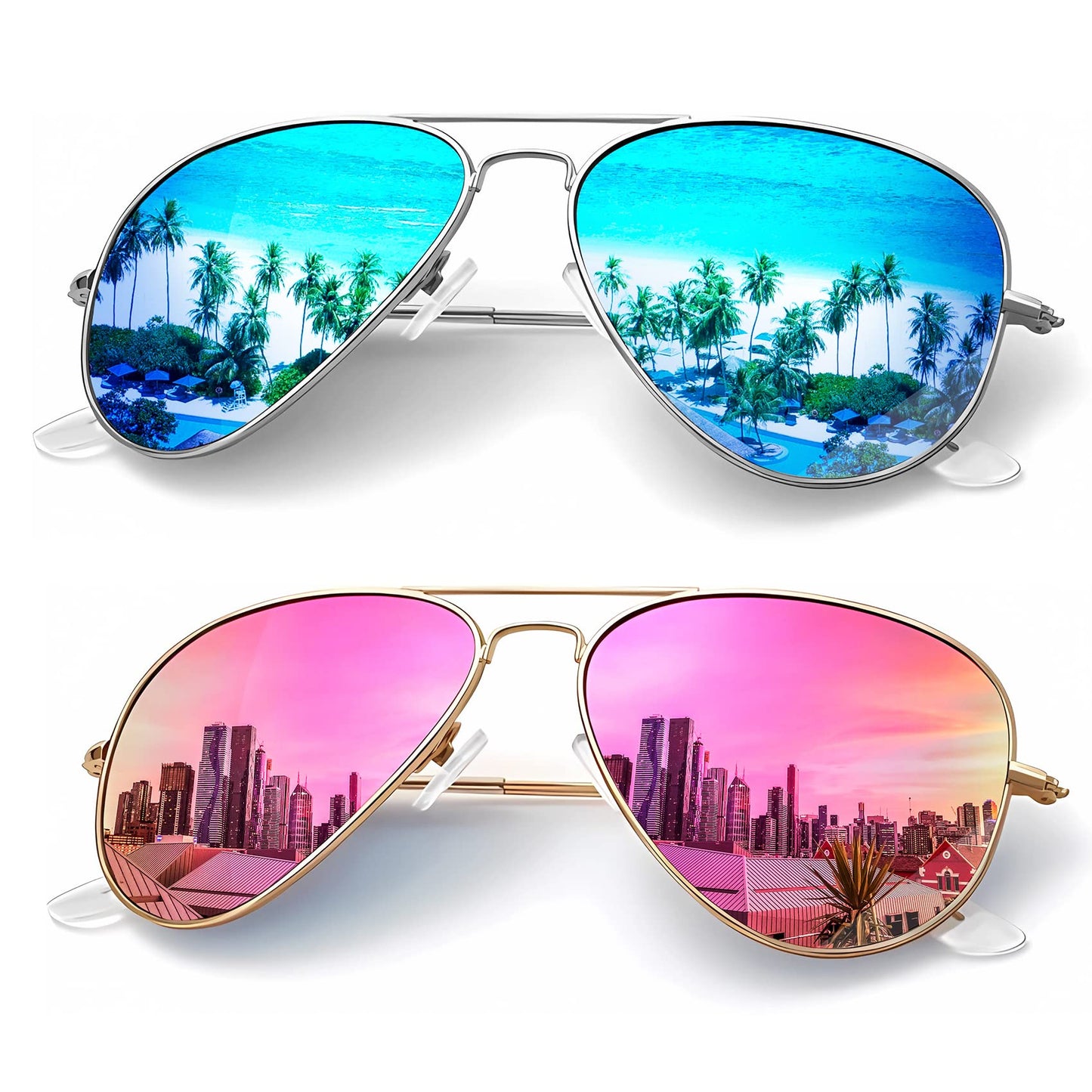 KALIYADI Classic Aviator Sunglasses for Men Women Driving Sun glasses Polarized Lens UV Blocking