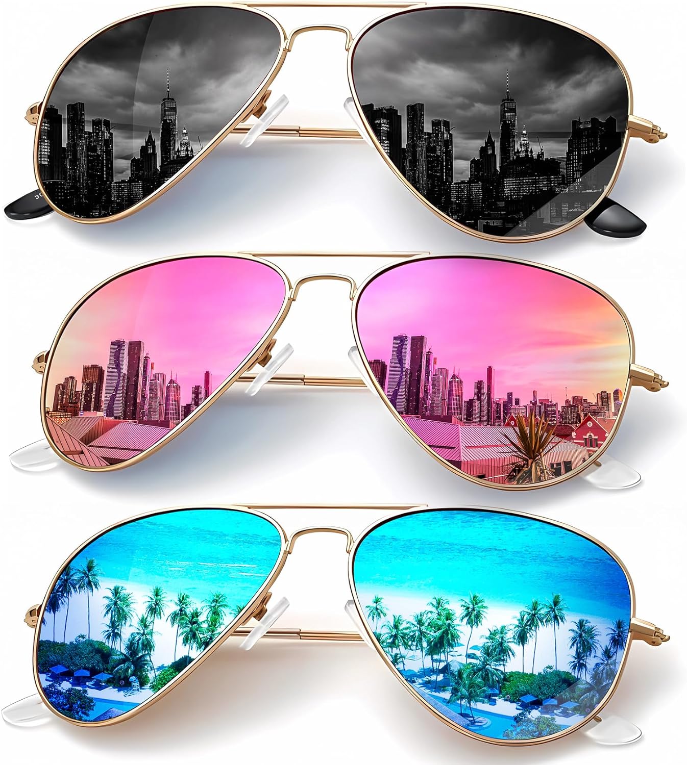 KALIYADI Classic Aviator Sunglasses for Men Women Driving Sun glasses Polarized Lens UV Blocking