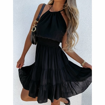 Casual Halter Loose Layered Dress